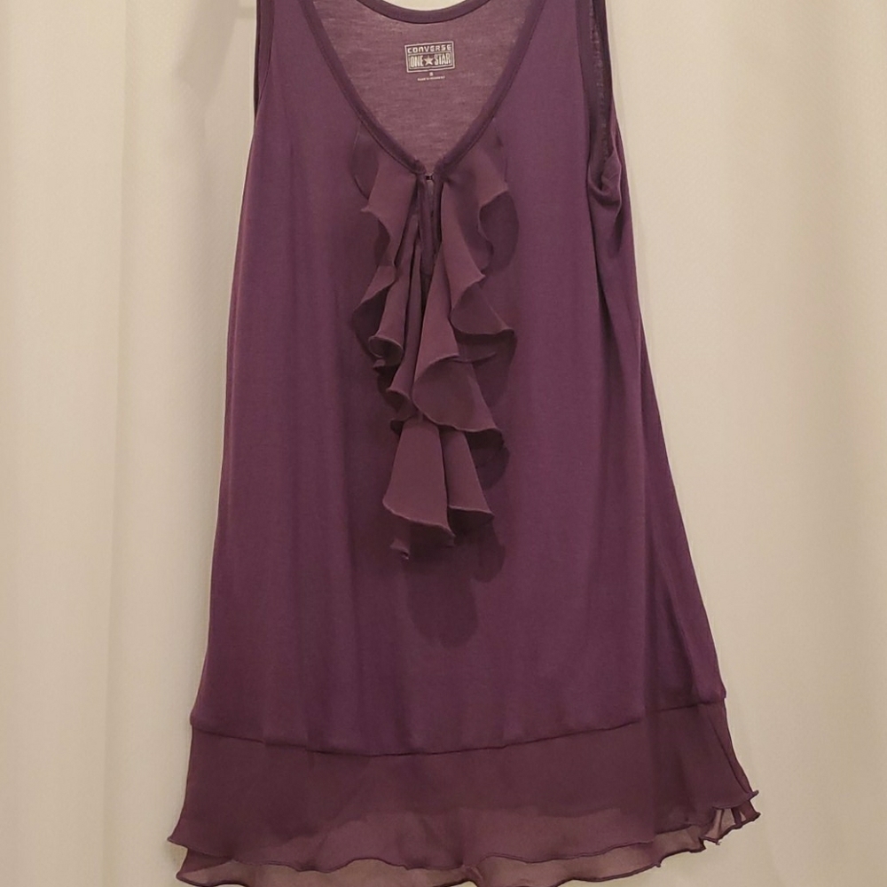 Purple Converse OneStar V-neck tank